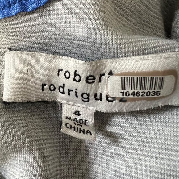 Robert Rodriguez Womens Azure Swirl Mini Dress Blue Short Cap Sleeves size 4 - Picture 11 of 12